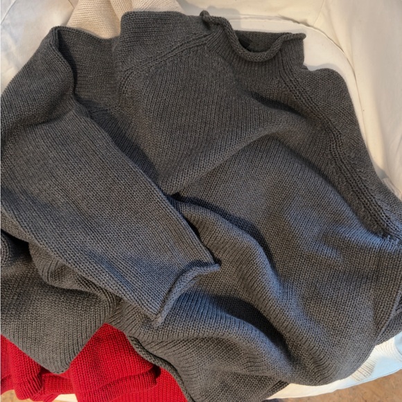 Classic J. Crew Charcoal Knit Rollneck Sweater - Picture 3 of 5